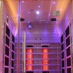 Blisspod | Venetian | Full Spectrum Indoor Premium Canadian Hemlock Low EMF Sauna | 10 Heaters | Chromotherapy & Reflexology | 2 Person