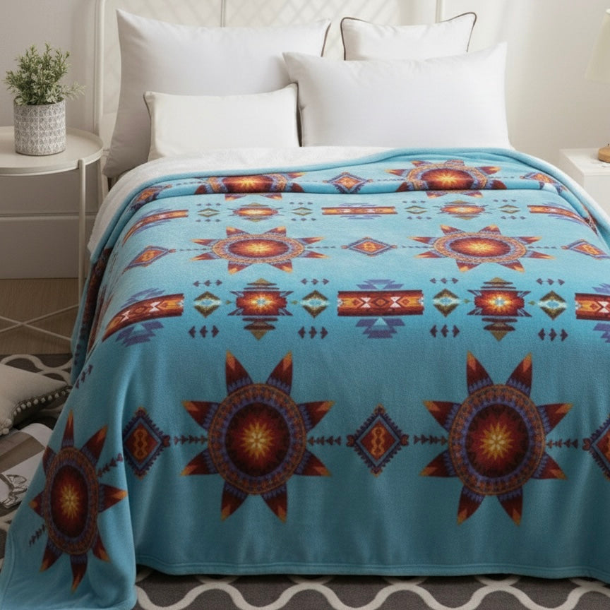 Star Burst Design Silk Touch Blanket