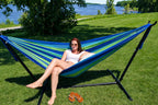 Deluxe Brazilian Double Hammock with Universal Stand