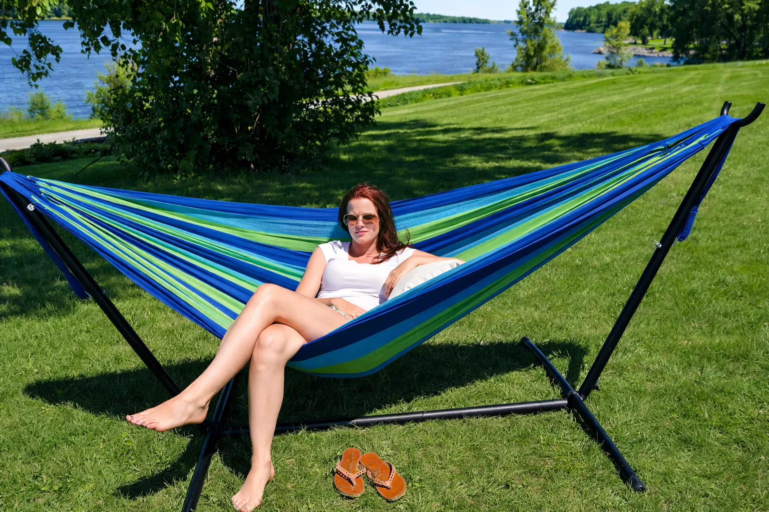 Deluxe Brazilian Double Hammock with Universal Stand