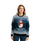 Couple - Cute Penguin Sweater with Pom Pom
