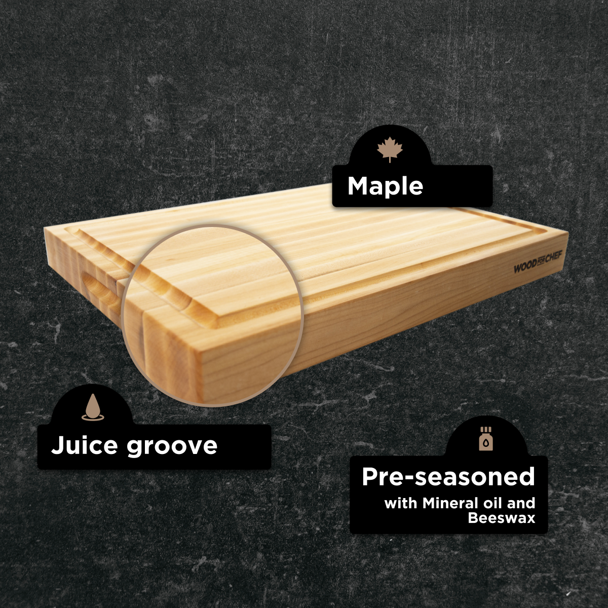 Classic Large Wood Reversible Cutting Board