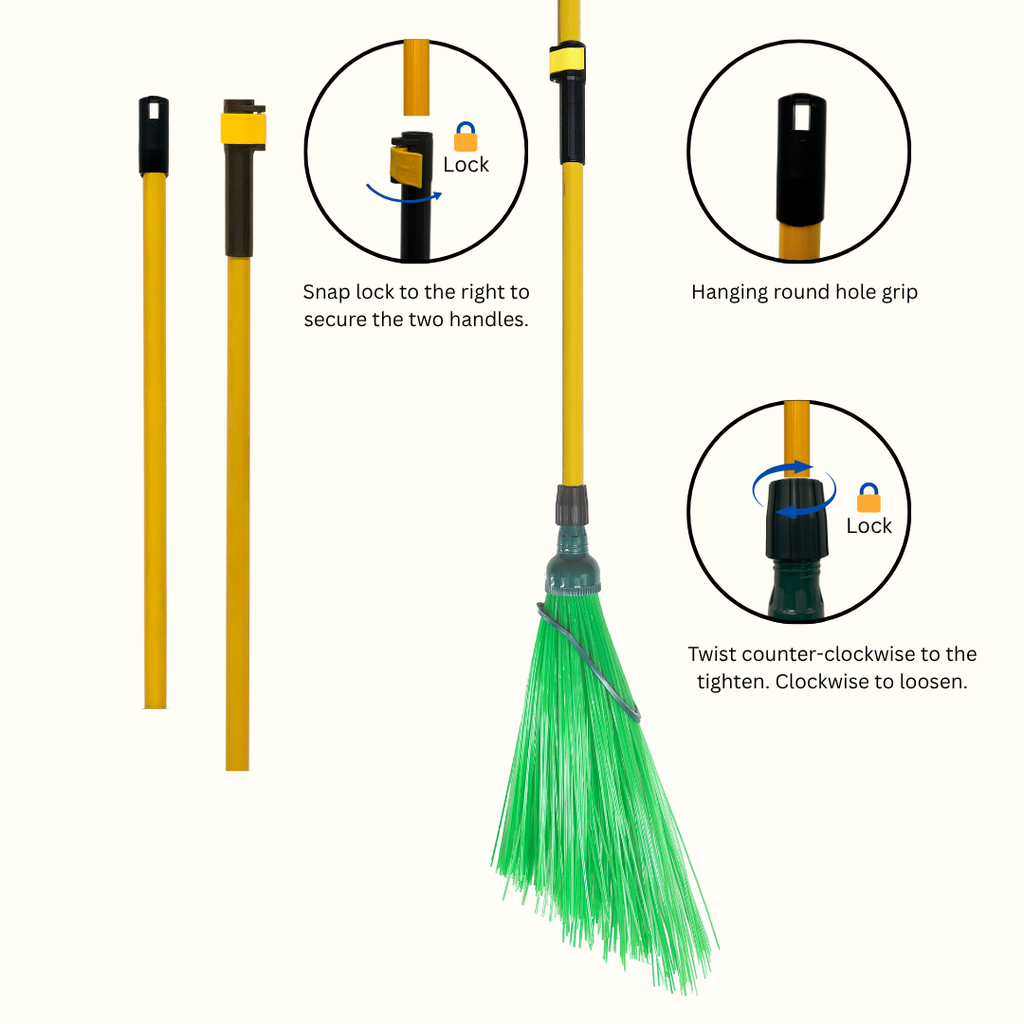 Balai Extérieur Magique Master Sweep – Fibres Épaisses Anti-UV – 1850mm