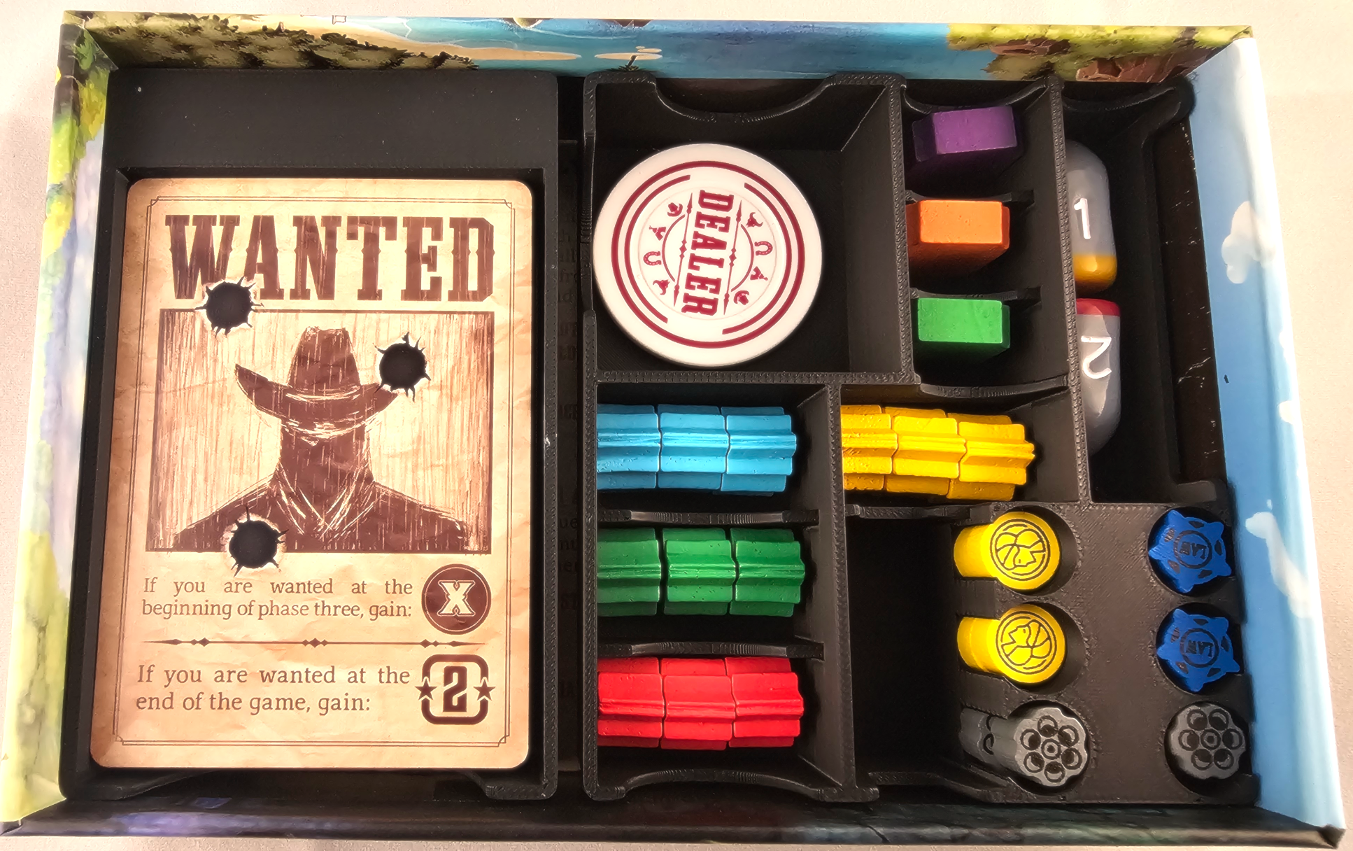 Insert Organisateur – Tiny Epic Western – 8 Couleurs – Fait au Canada – All-In BoardGames