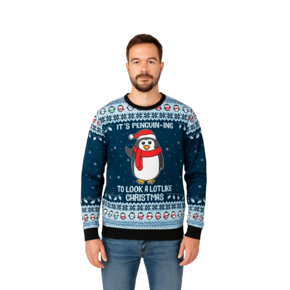 Couple - Cute Penguin Sweater with Pom Pom
