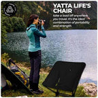 Low Back Ultralight Folding Camping Chairs With Storage Pouch - Black