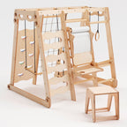 6in1 Indoor Jungle Gym for Toddler: Playground + Swings Set + Slide Board + Rope + Stairs
