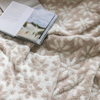 Daisy Print Blushing Beige and White Extended Throw