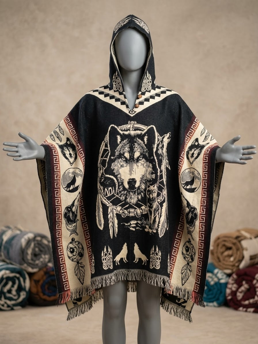 dream catcher Woolf HandMade Wool Poncho