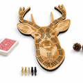 Plateau de Cribbage Tête de Cerf – Gravé au Laser – Artisanat Canadien – Creations by Alfie