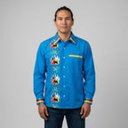 Embroidered Ribbon Shirt (Bear Paw)