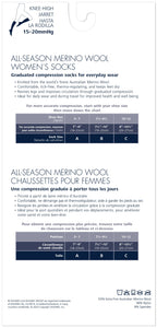 Sigvaris Women's All-Season Merino Wool Calf 15-20mmHg Closed