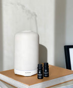 Diffuseur d'Huiles Essentielles – Céramique Blanche Matte – Bursera