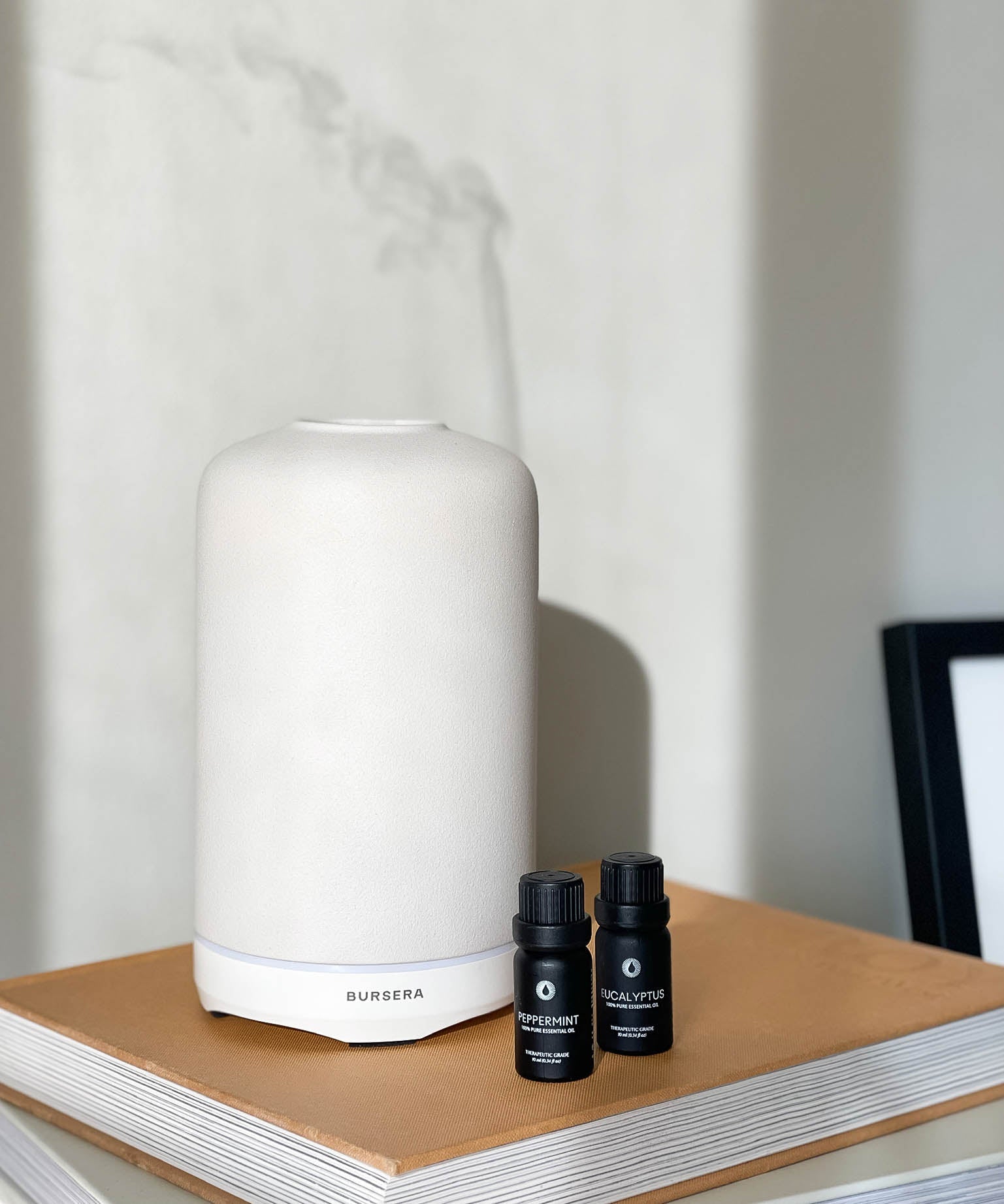Diffuseur d'Huiles Essentielles – Céramique Blanche Matte – Bursera