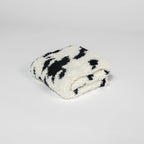 Black & Off-White Cow Print Lovey Baby Blanket