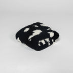 Black & Off-White Cow Print Lovey Baby Blanket