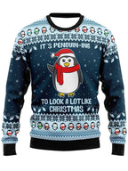 Couple - Cute Penguin Sweater with Pom Pom