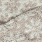 Daisy Print Blushing Beige and White Extended Throw