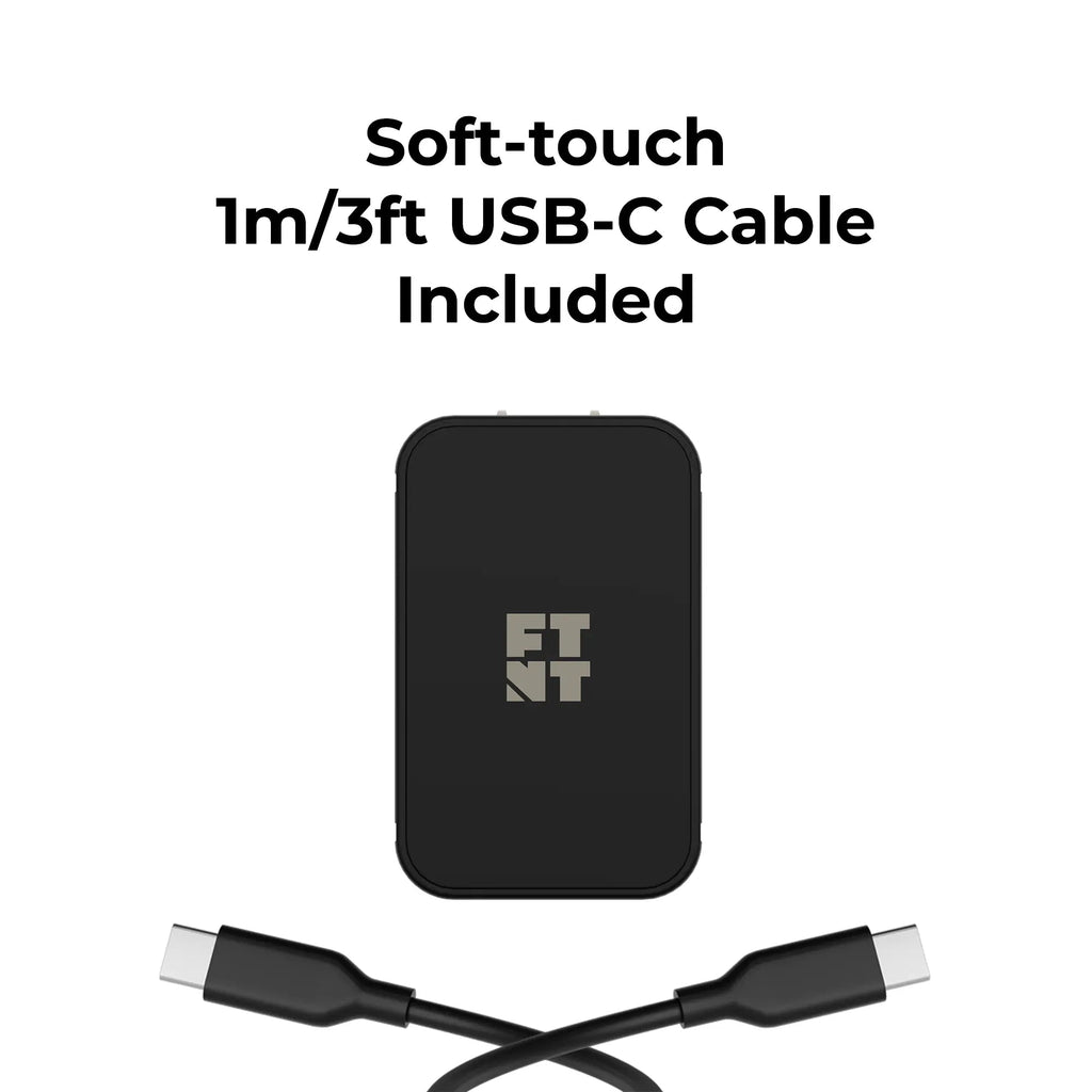 30W USB-C Compact Power Adapter (Soft-touch 1m/3ft USB-C Cable Included)