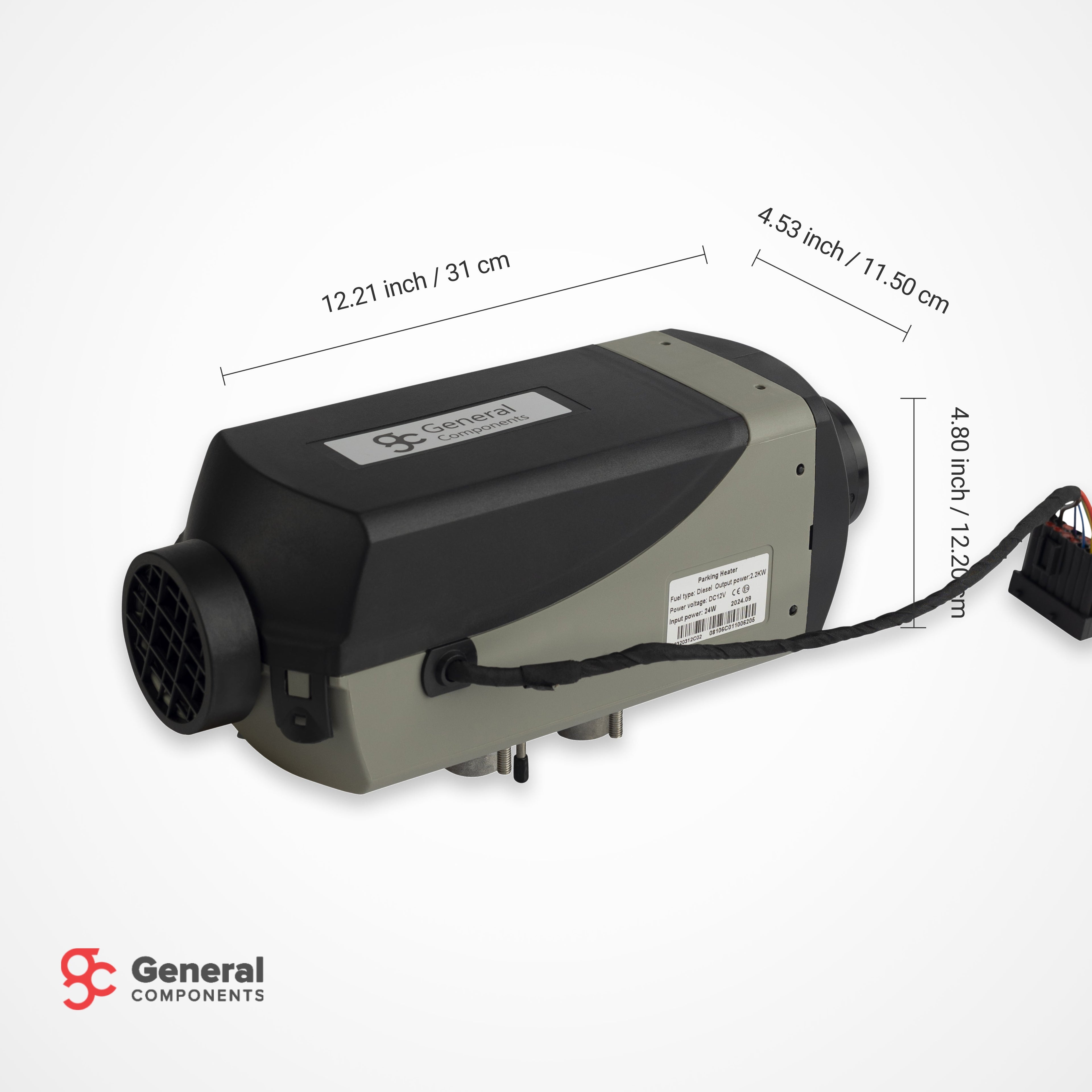 BISON 2200A Heater Kit, 12V, Diesel, Digital Controller