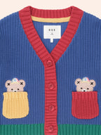 Colour Block Varsity Cardigan | Multi | Huxbaby