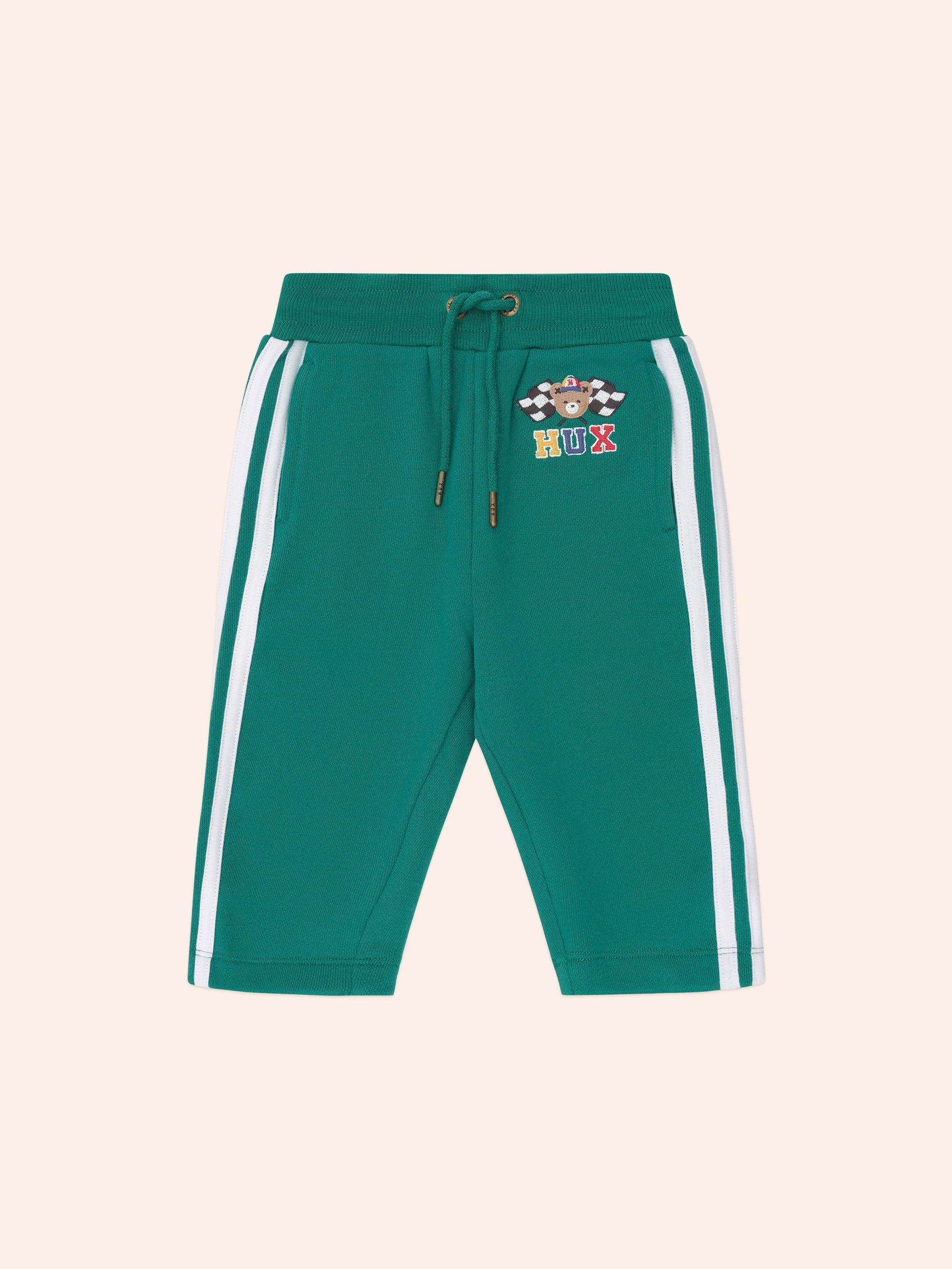 Racer Stripe Trackpant | Emerald | Huxbaby