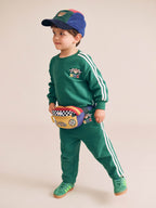 Racer Stripe Trackpant | Emerald | Huxbaby
