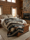 OLDTRIBES™ Bear Cubs Reversible Alpaca Blanket