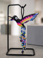 Black and Blue Beaded Humming Bird
