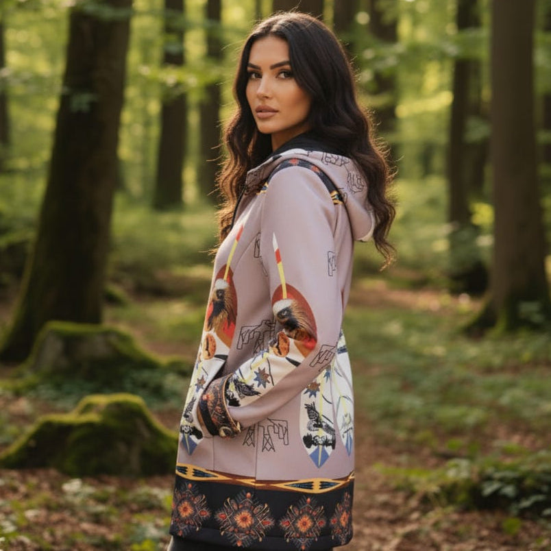 Soft purple Eagle 3/4-Length Coat