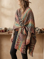 Southwestern style HandMade Wool Poncho