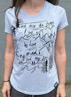 INTO THE FOREST - Womens Eco Tee - Steel