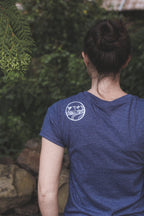 TREELINE - Women's Eco Tee - Heather Navy