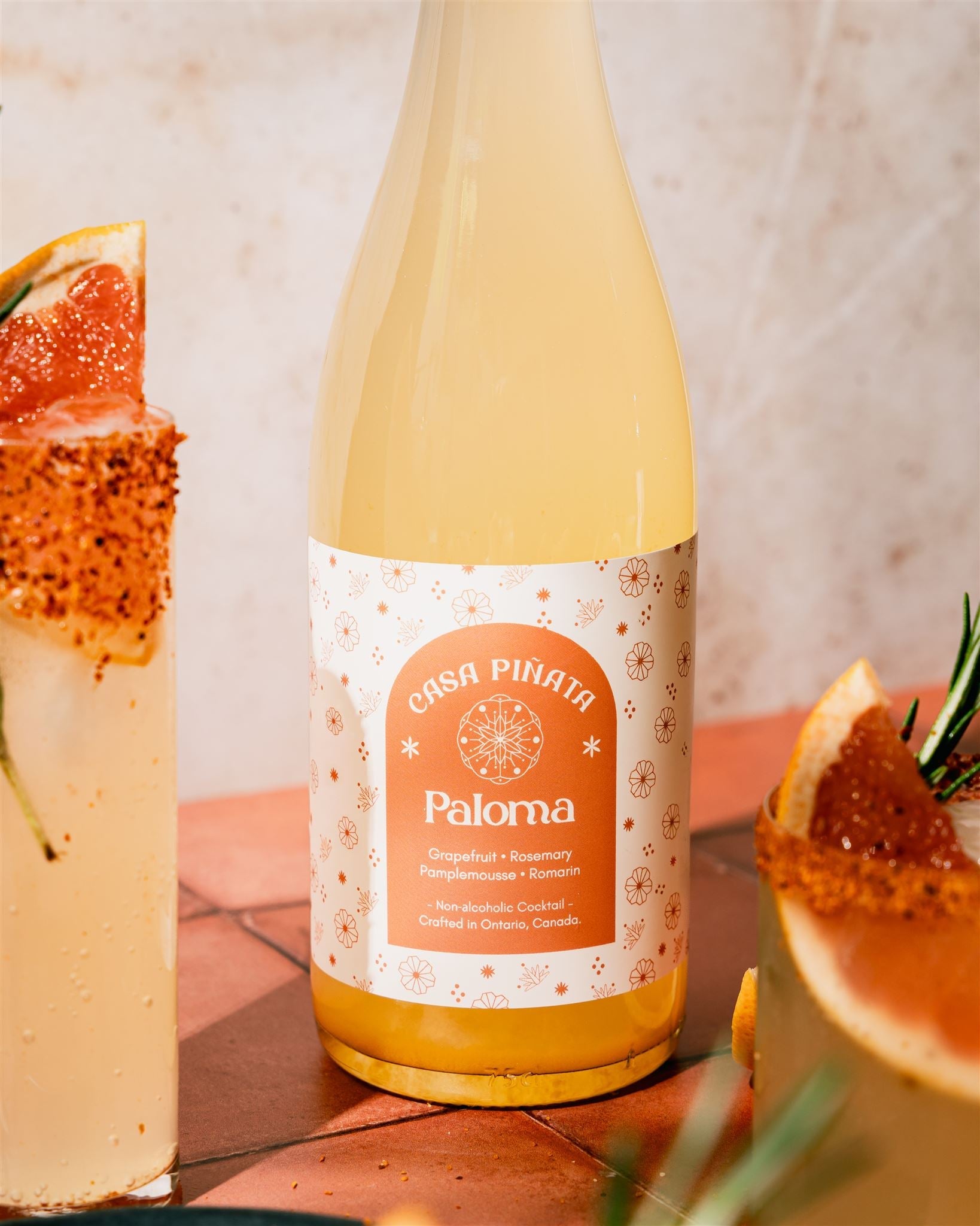 Paloma Mocktail – Boisson Sans Alcool Pamplemousse & Romarin – Casa Piñata