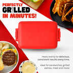 Micro Grill Max™ Microwave Grill & Sandwich Maker – Large Microwave Grilling Pot for Paninis, Steaks & Fillets – Microwave Safe, BPA-Free, Dishwasher Safe – Bigger Size for Large Breads & Meals