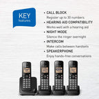 PANASONIC 4-Handset Phone - Refurbished with Home Essentials warranty -  KXTGC384