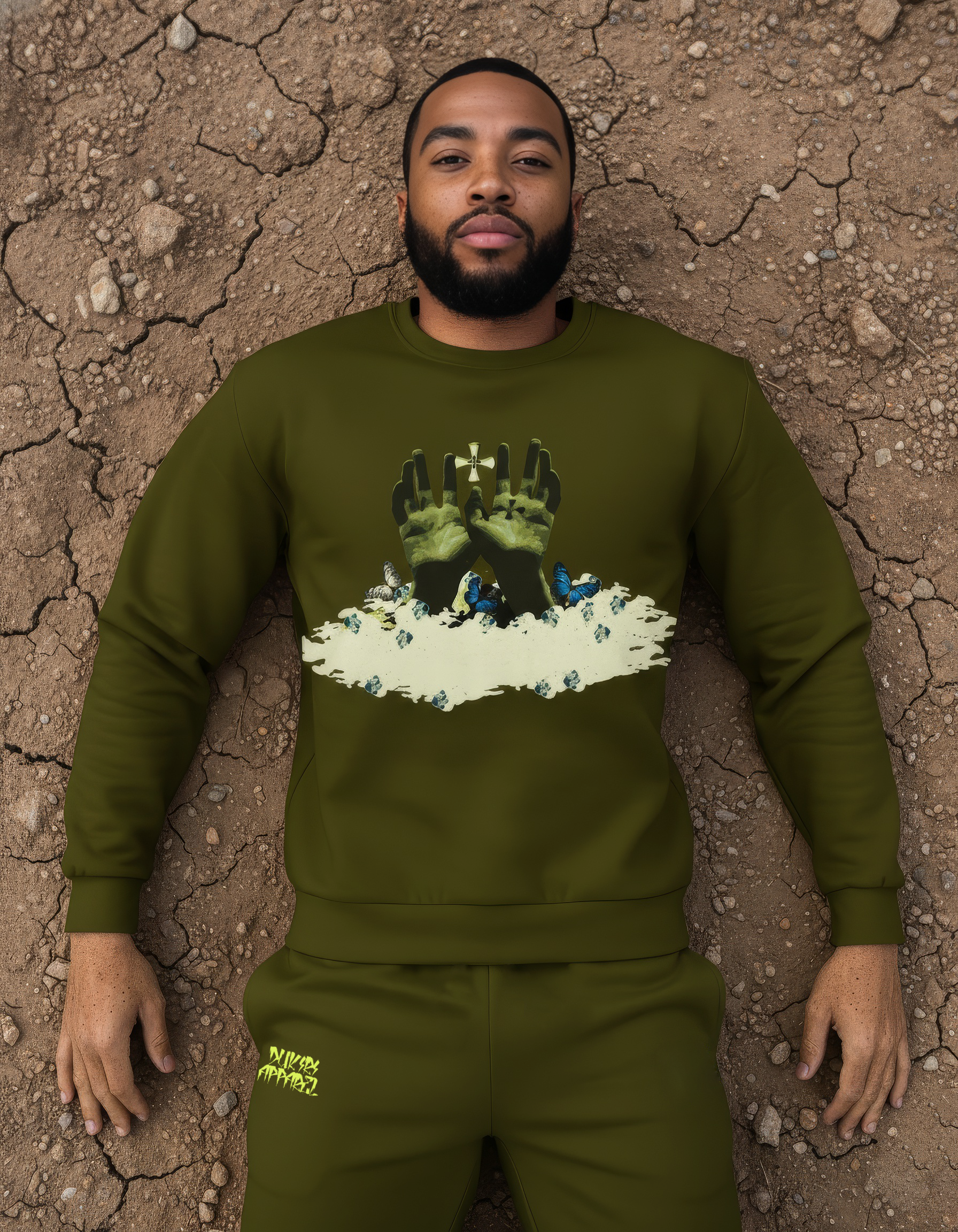 Sweat Homme Imprimé Intégral – Karaka Green Conquerors – Éco-Responsable – dukiri apparel