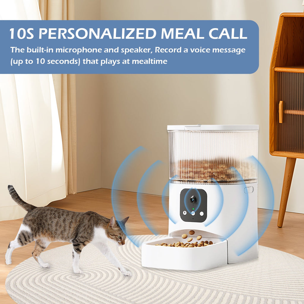 Distributeur Automatique de Nourriture Chat & Chien avec Caméra HD – Abreuvoir Inclus – Mogozone