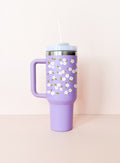 Gobelet isotherme 40oz - lavande Bloom blanc