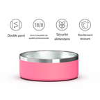 Gamelle personnalisée pour chiens et chats rose