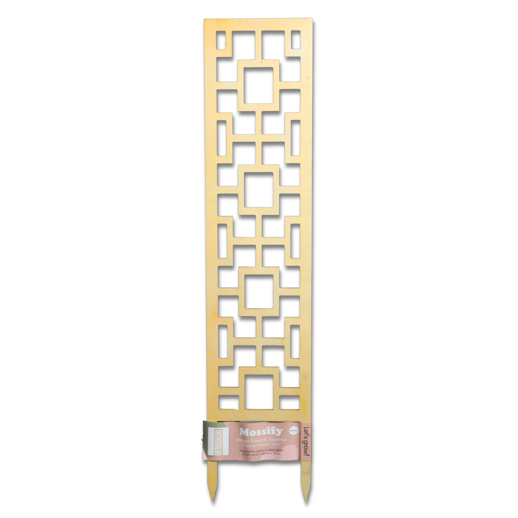 Treillis en Bois Tropical Squares – Mossify