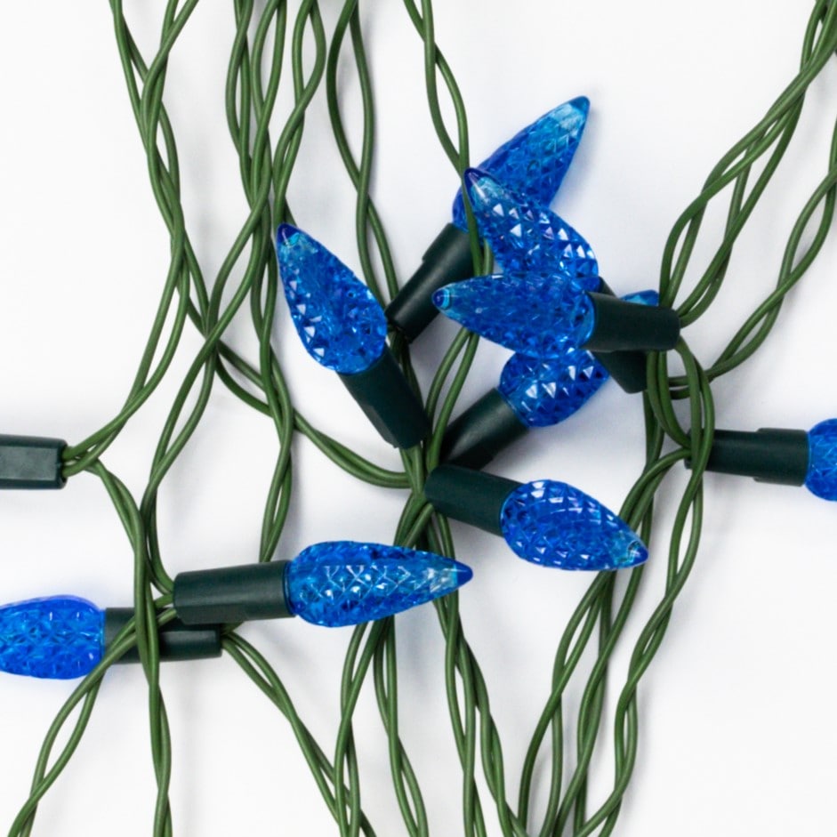 60 LED Blue Lights: 10 Strands