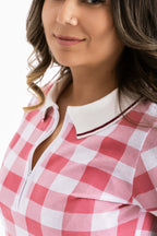 Checkered polo Midi Dress