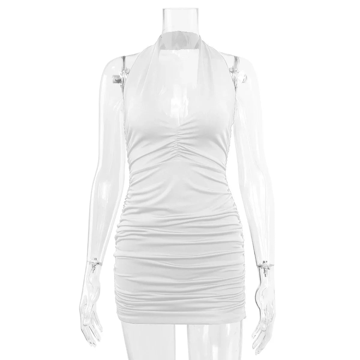 Mini Robe Halter Dos Nu – Décolleté Plongeant – Clubwear Femme – Aero Ladies