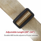 TSA-Approved Luggage Straps with Combination Lock – Adjustable Cross Suitcase Belt (20–34”) with Name Tag