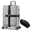 TSA-Approved Luggage Straps with Combination Lock – Adjustable Cross Suitcase Belt (20–34”) with Name Tag