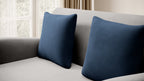 Ario Condo Style 2 Seater Storage Sleeper Sofa - Grey/Navy