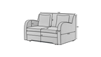 Ario Condo Style 2 Seater Storage Sleeper Sofa - Grey/Navy