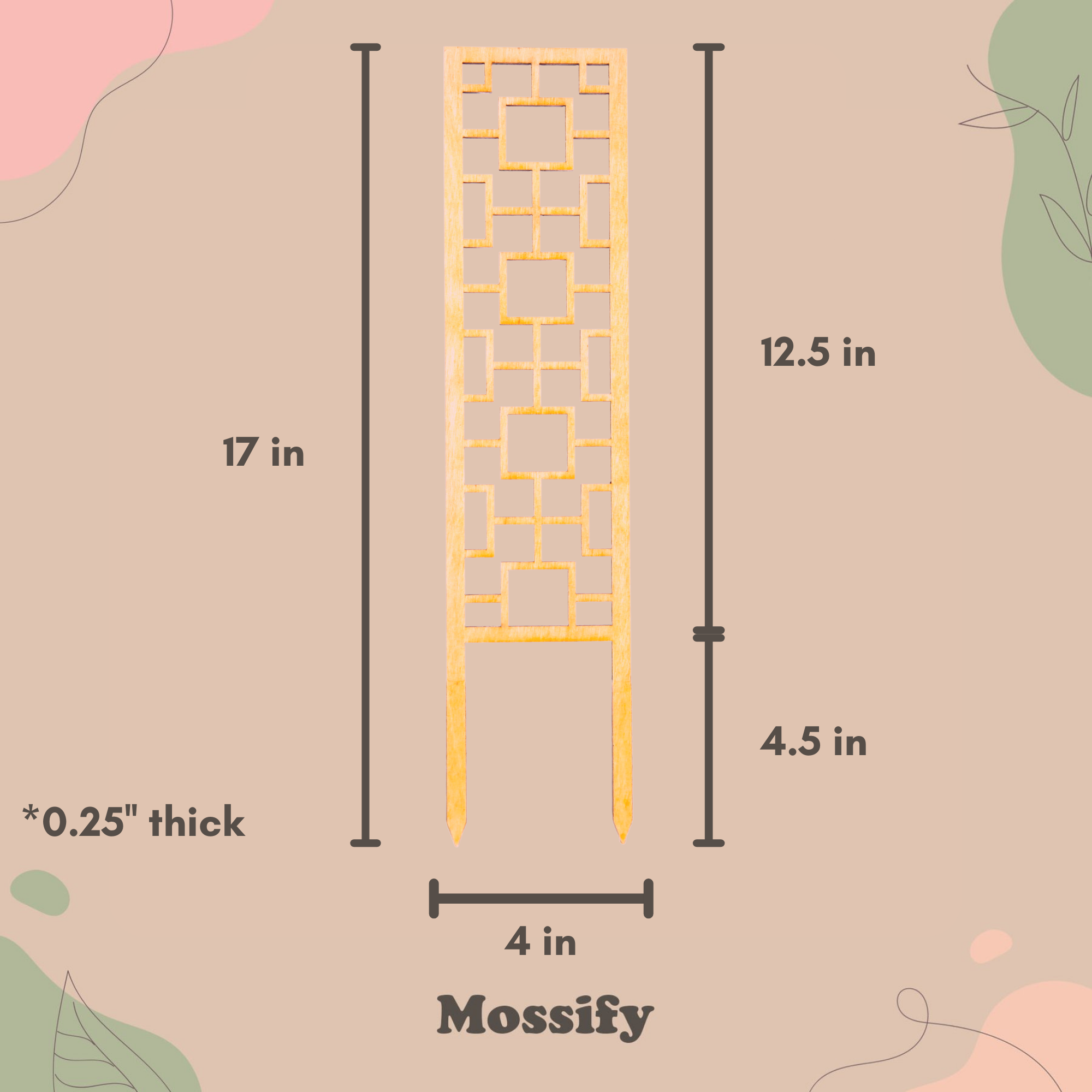 Treillis en Bois Tropical Squares – Mossify