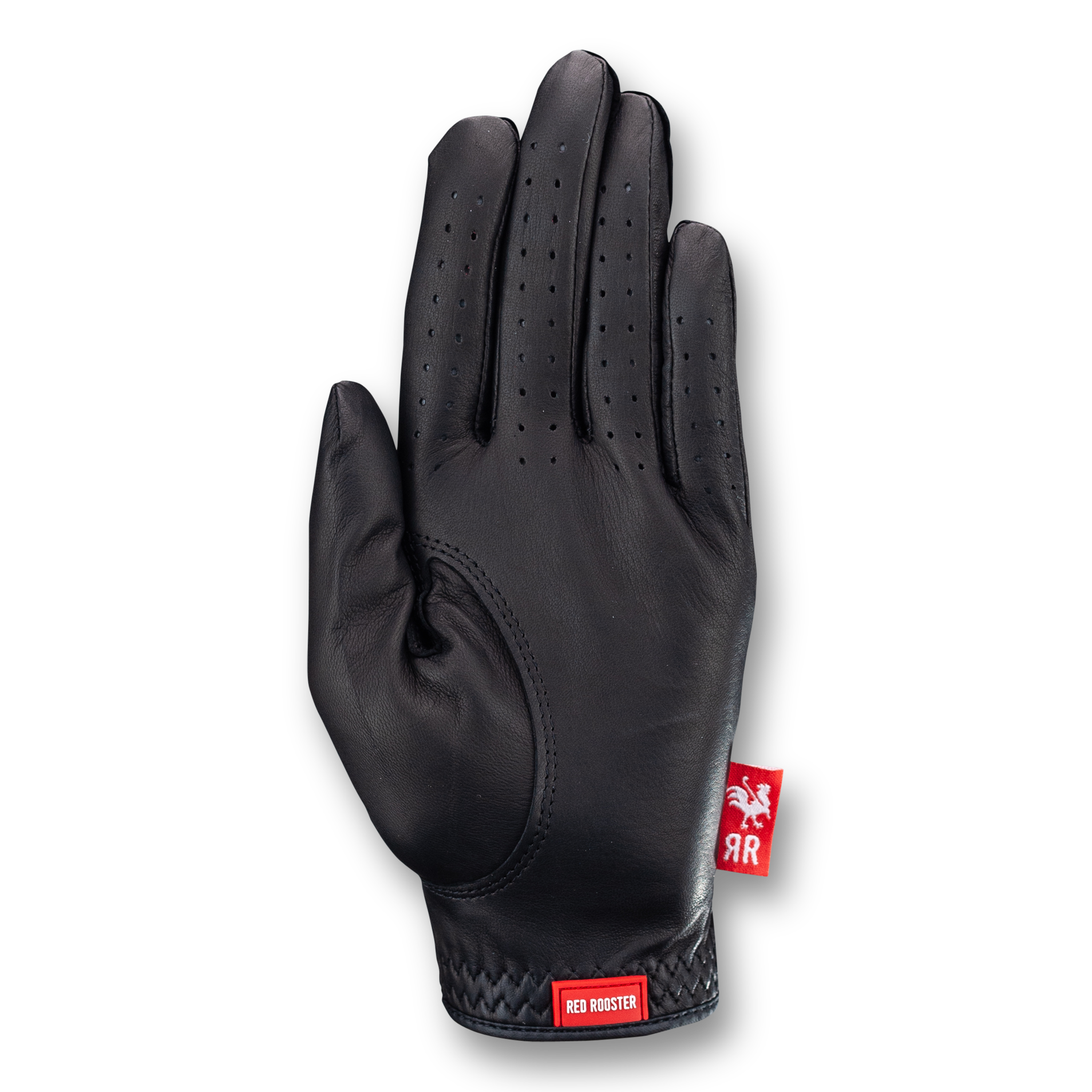 Gant de Golf Femme – The Saddle – Cuir Cabretta Noir Premium – Red Rooster Golf